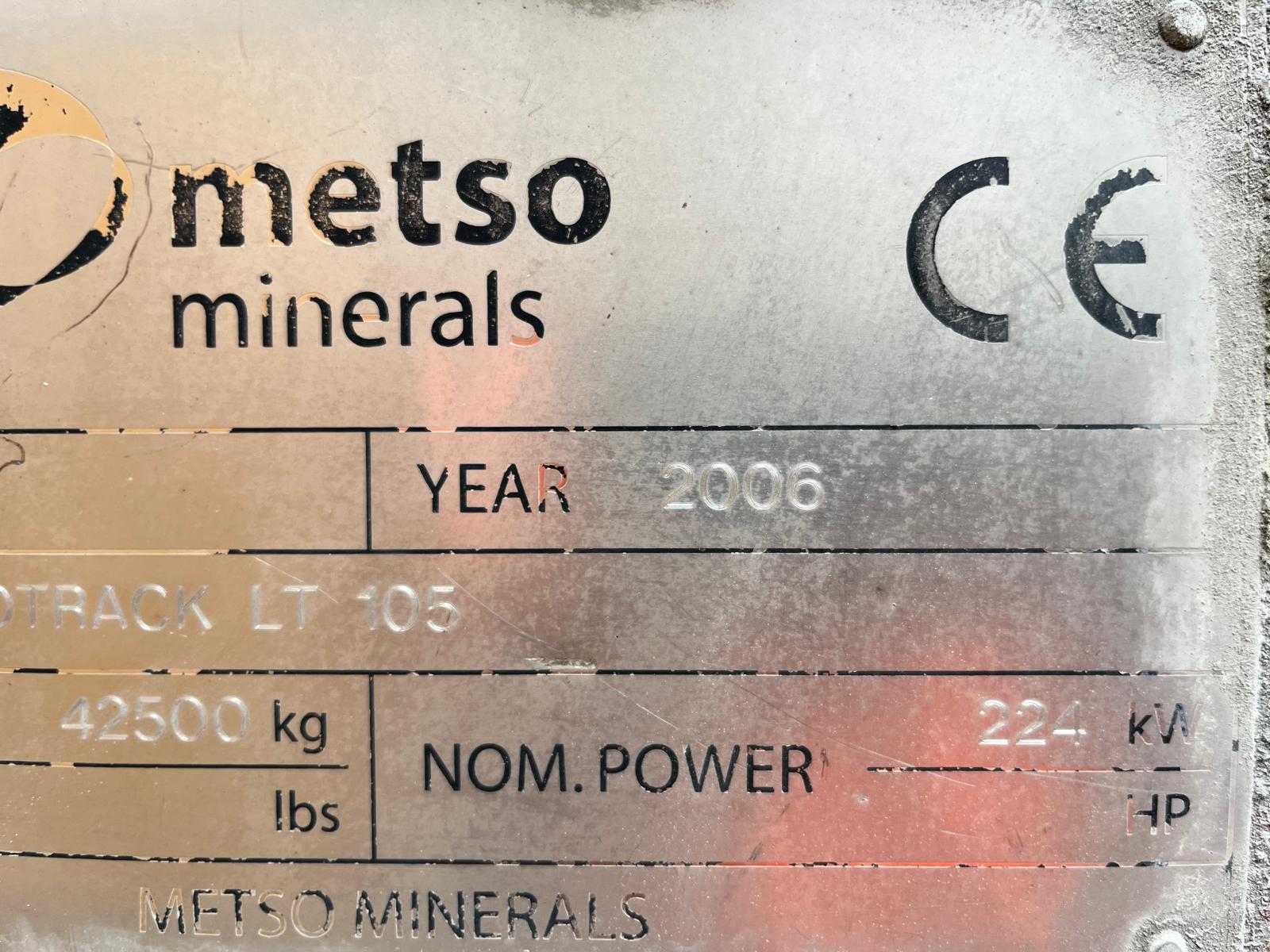 Metso LT 105 tracked jaw for sale 