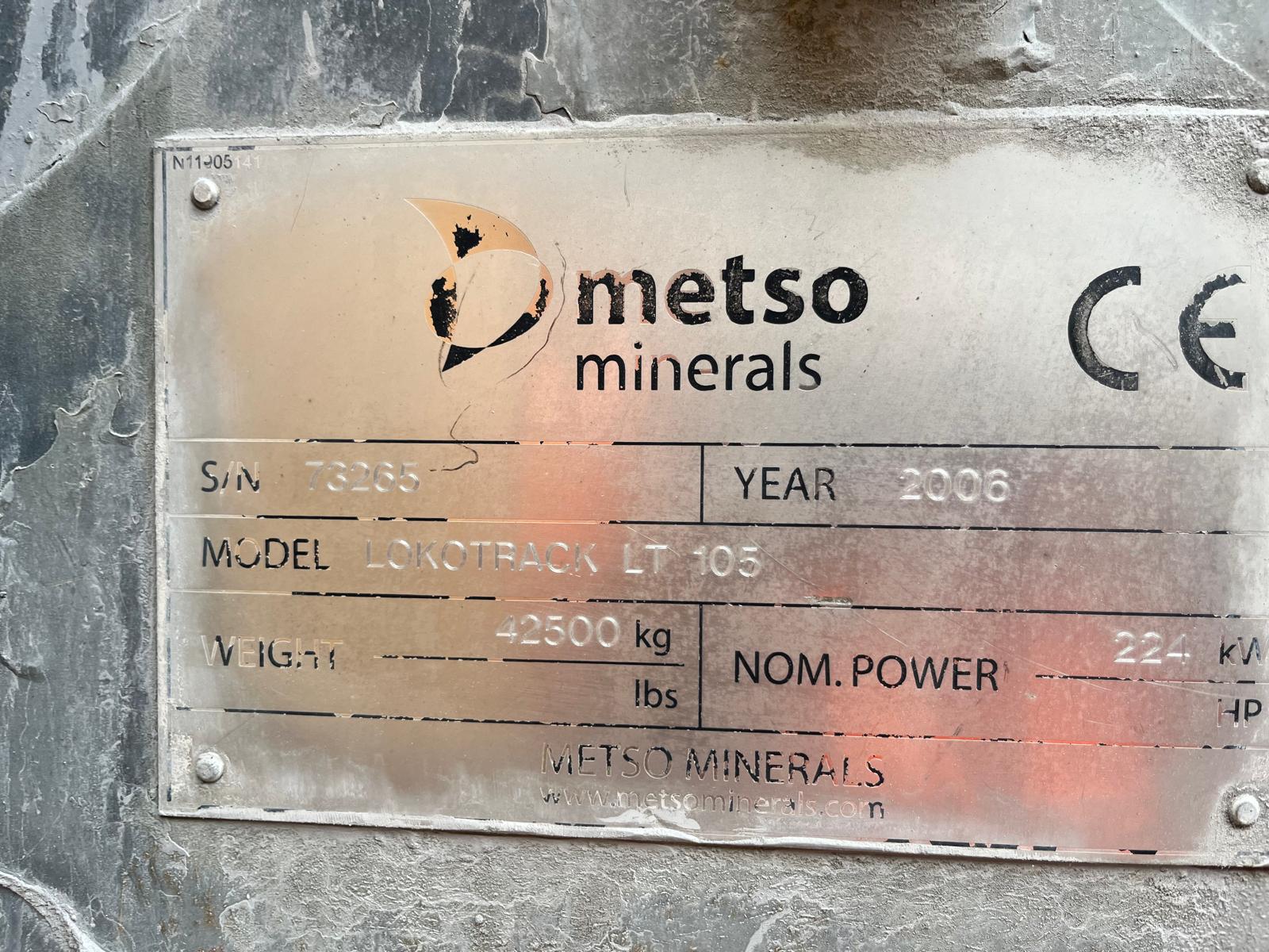 Metso LT 105 tracked jaw for sale 