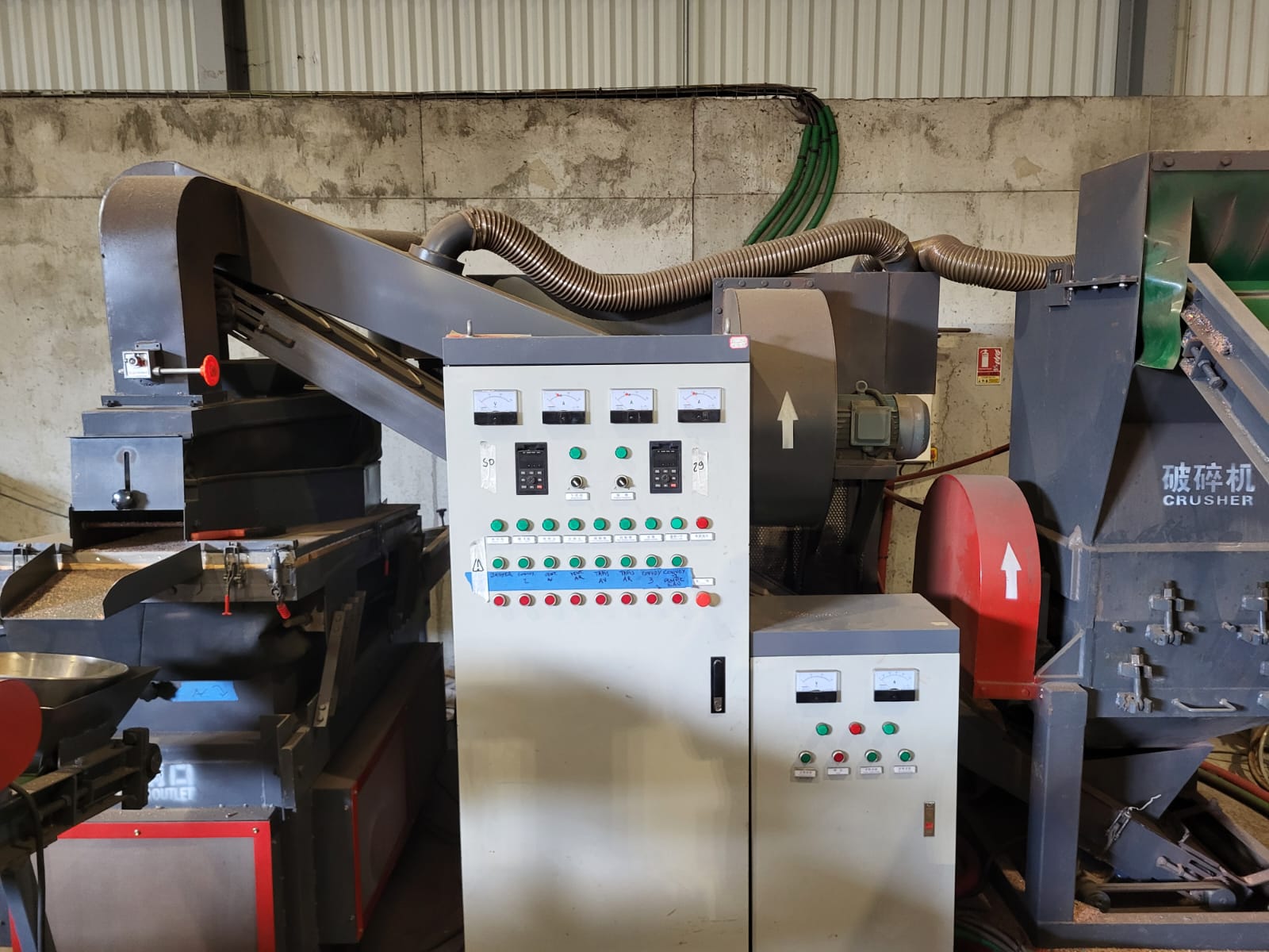 Ligne de recyclage de câbles d'occasion