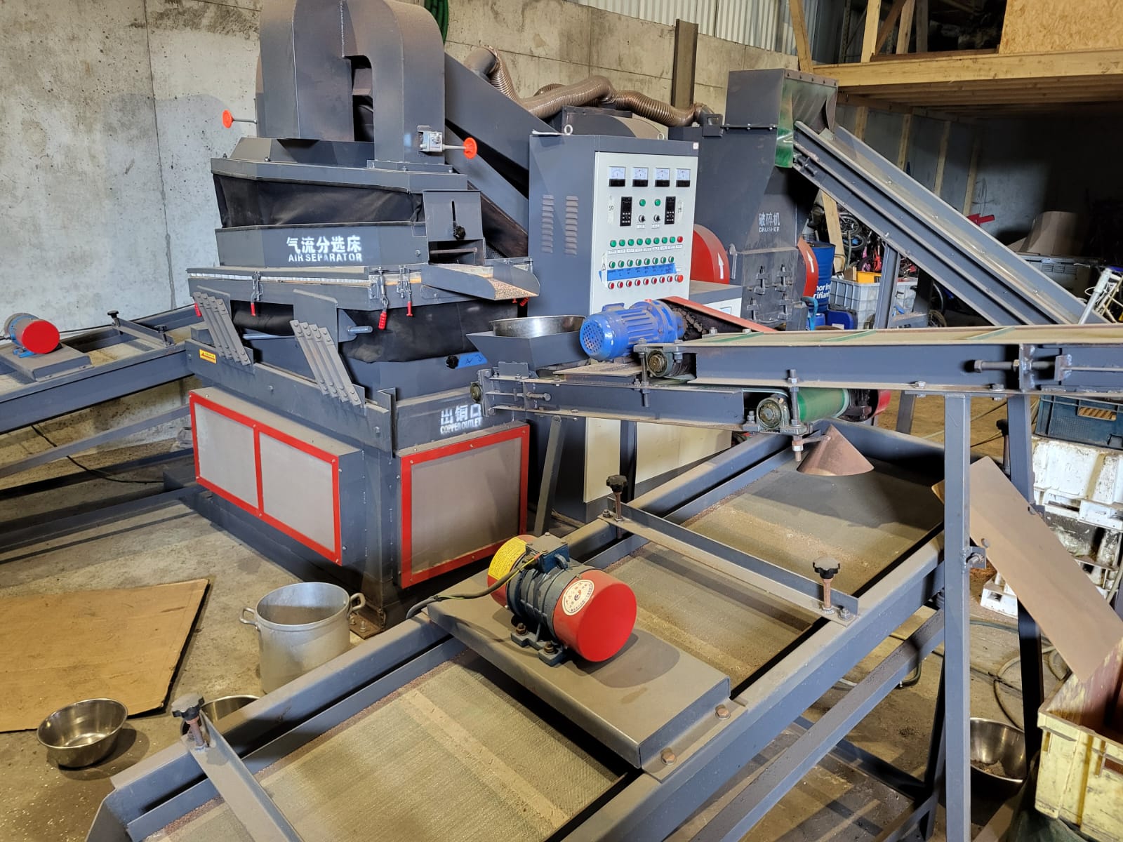 Ligne de recyclage de câbles d'occasion