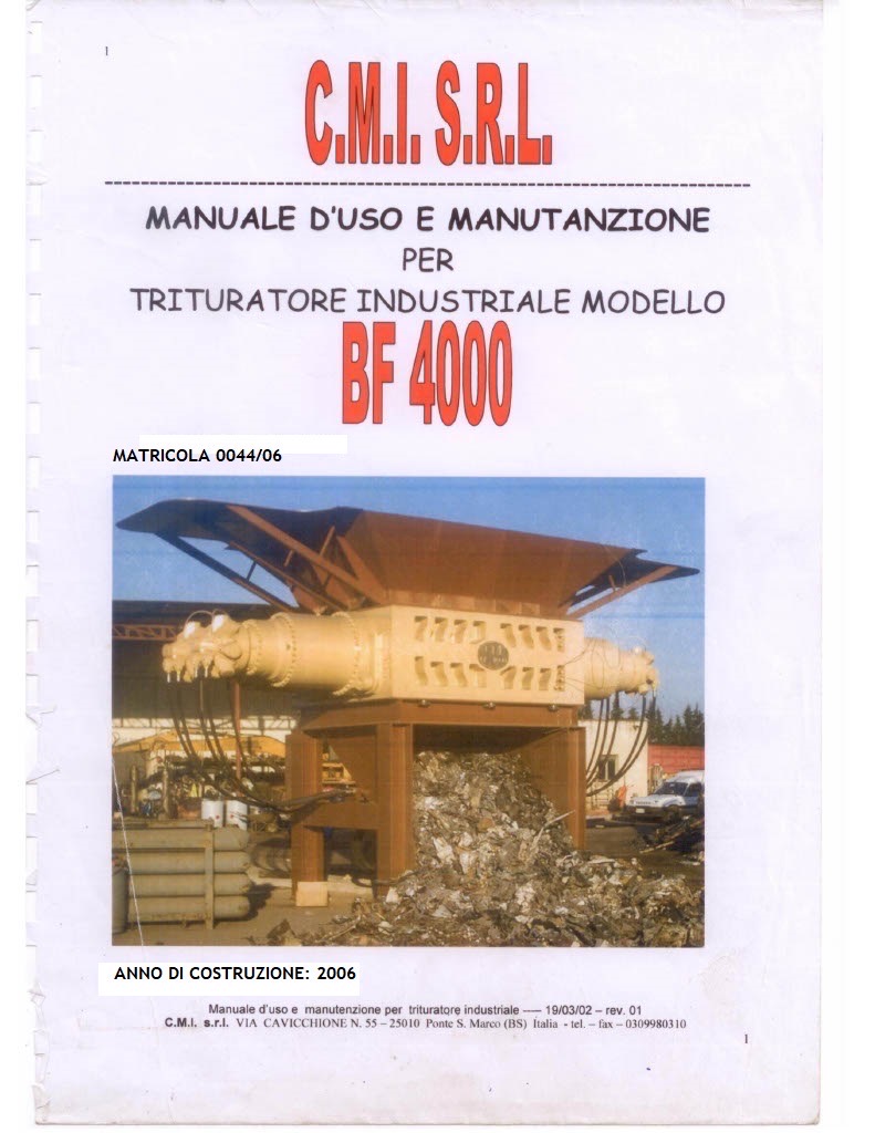 Trituratore CMI BF 4000