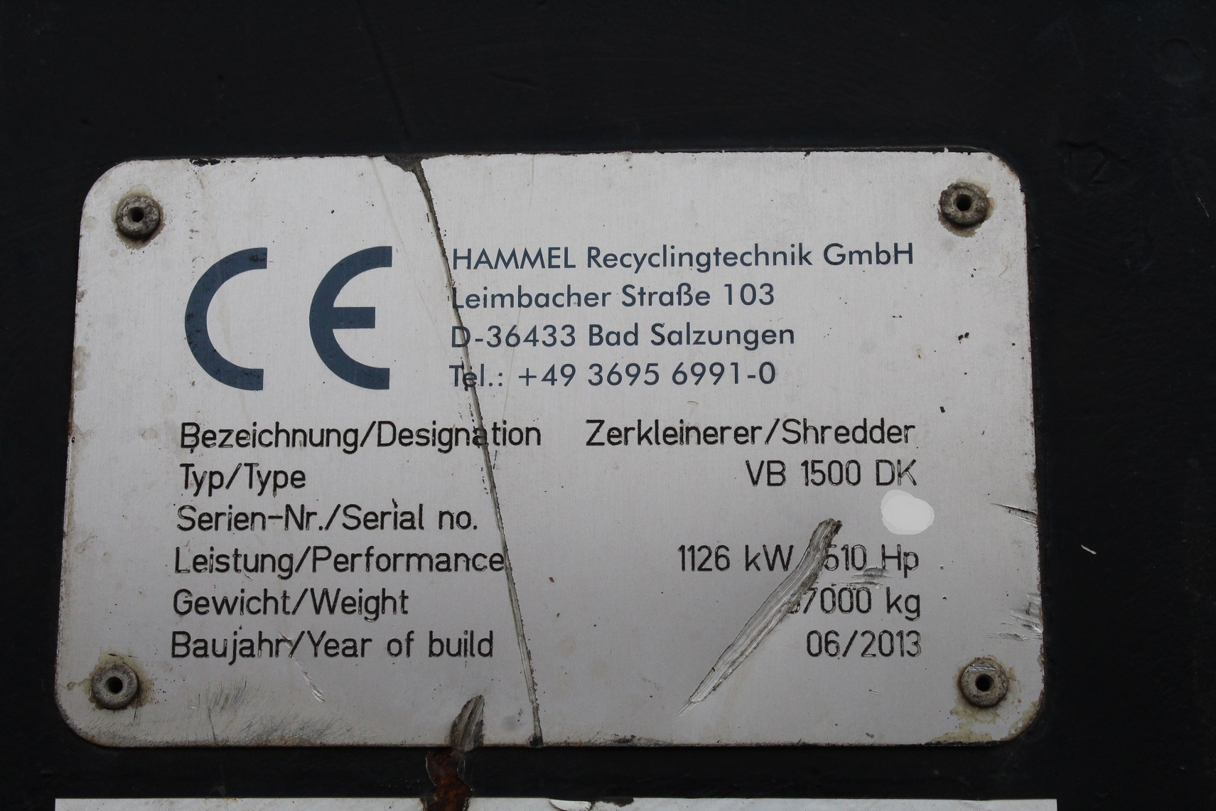 Hammel VB 1500 DK 1.500 hp !!